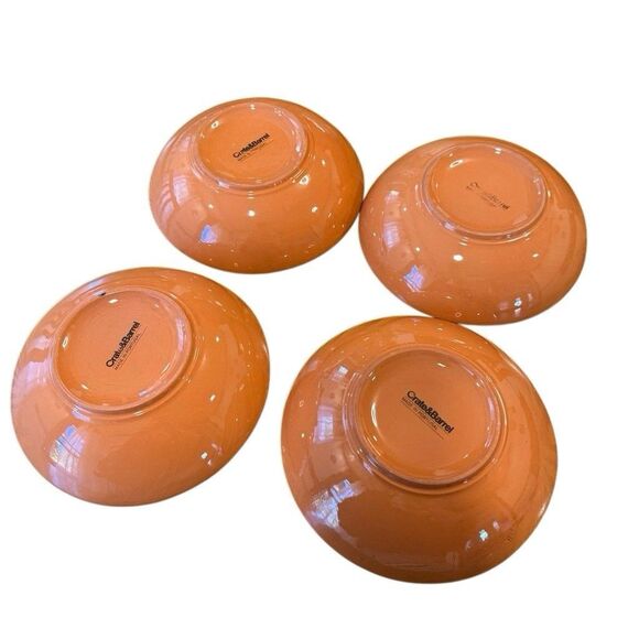 Crate & Barrel NICO  7” Terracotta Geometric Pattern Clay Glazed Soup Plate - Picture 7 of 10